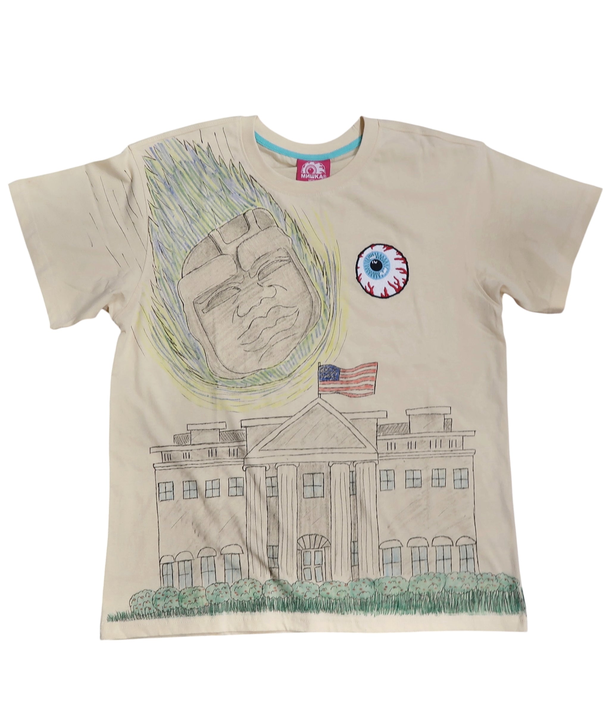 Mishka NYC 1/1 Hand-Drawn Custom T-Shirt by about3megawatts – 5