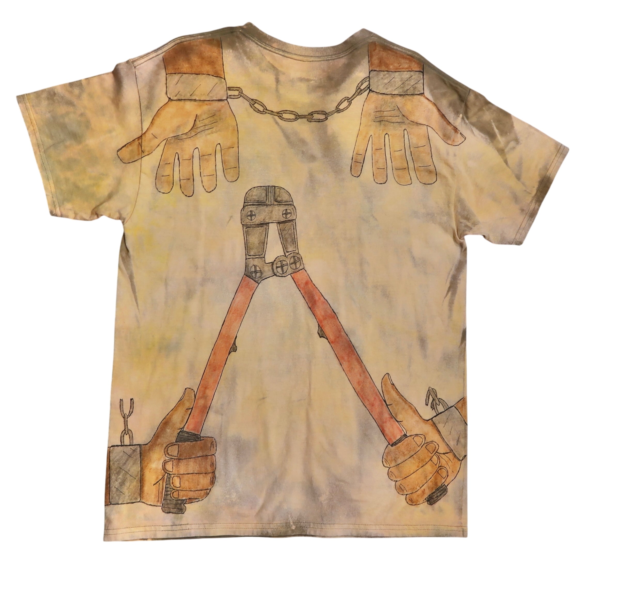 Mishka NYC 1/1 Hand-Drawn Custom T-Shirt by about3megawatts – 1