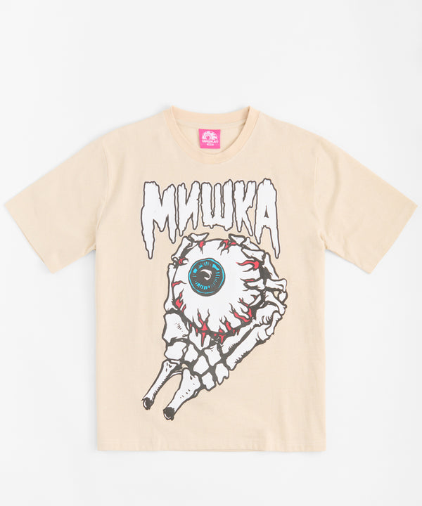Mishka Graphic Print Heavy Weight Boxy Fit Short Sleeve Tee - Tan