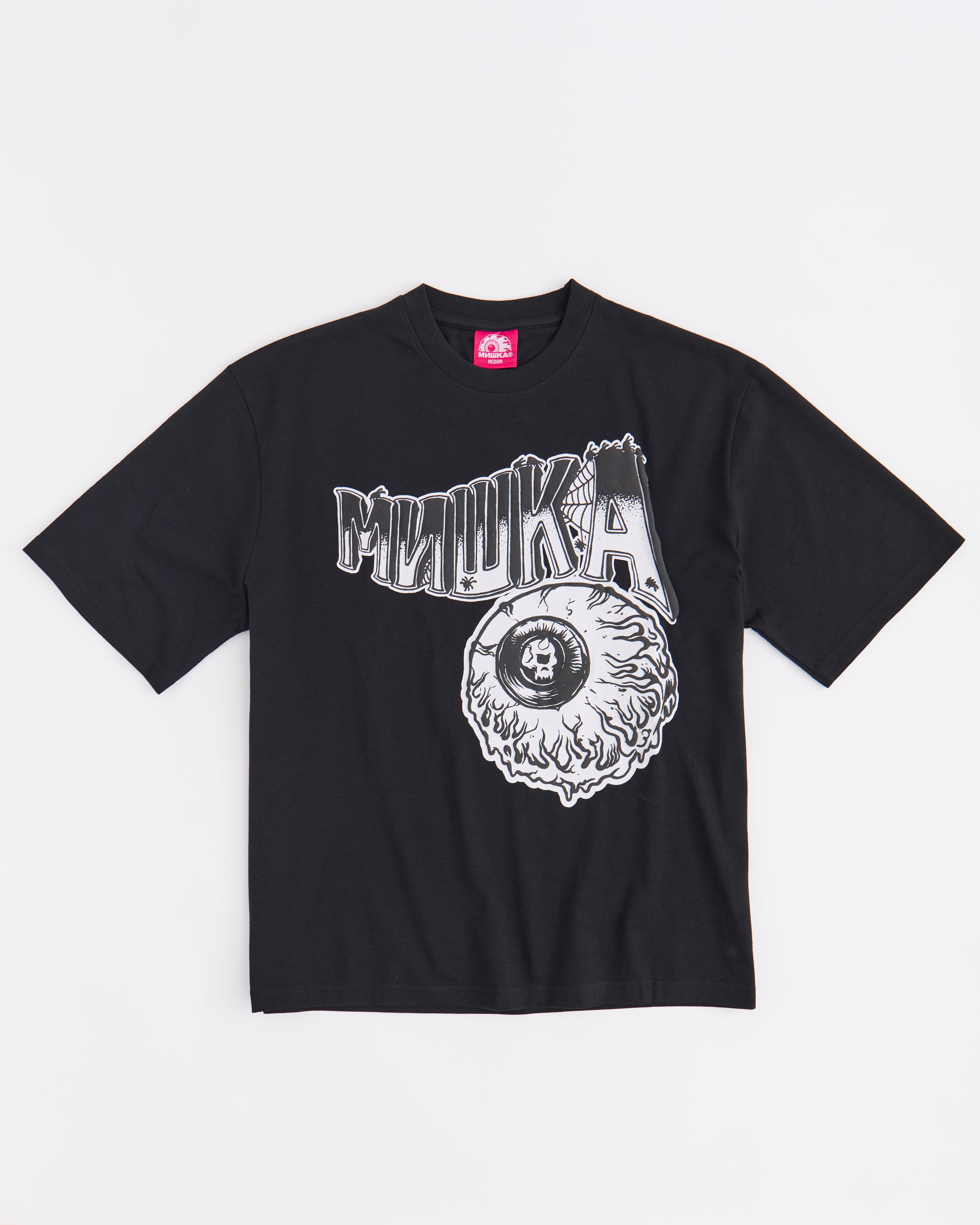 Mishka Graphic Print Heavy Weight Boxy Fit Short Sleeve Tee - Black