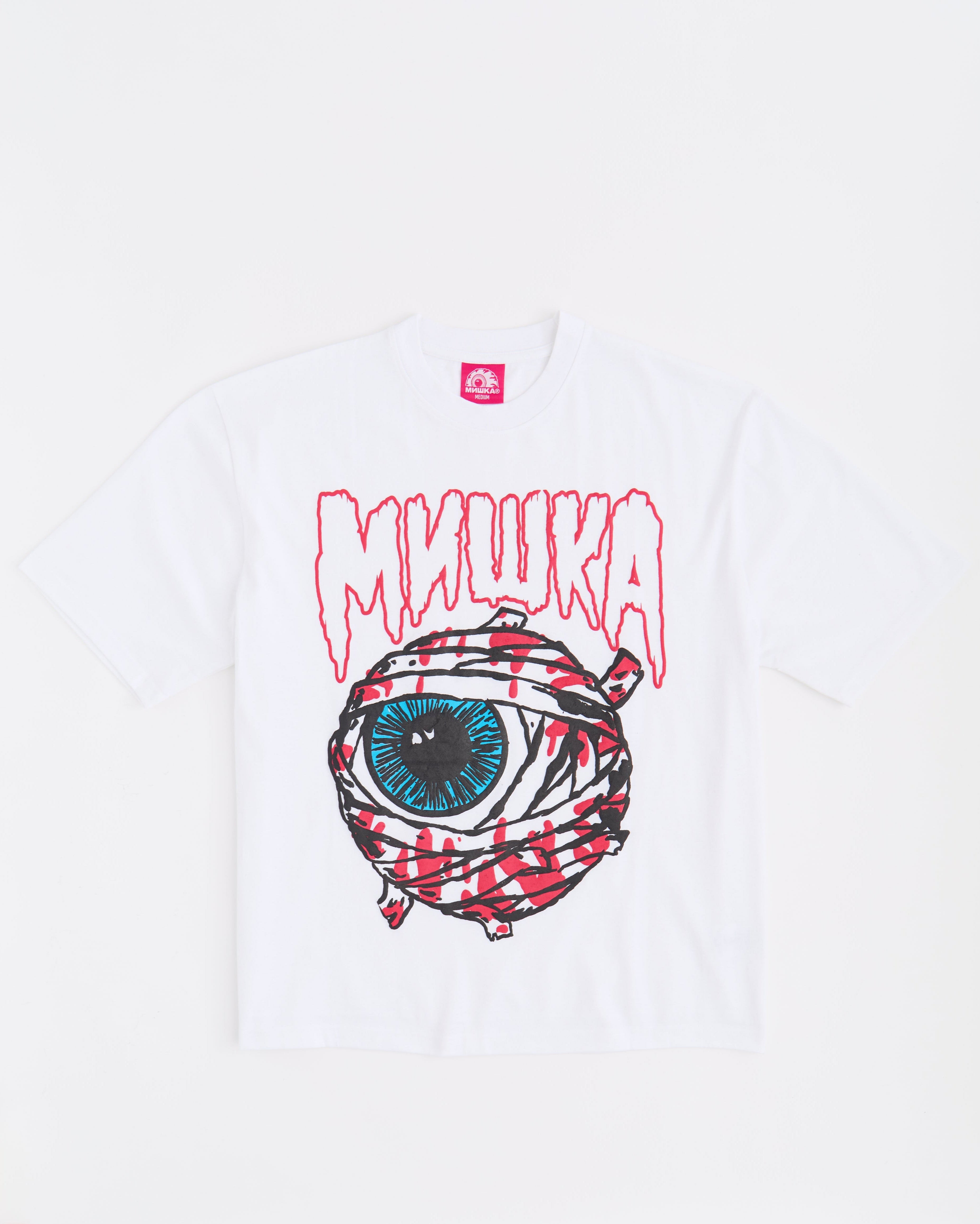 Mishka Graphic Print Heavy Weight Boxy Fit Short Sleeve Tee - White
