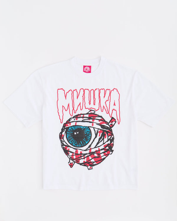 Mishka Graphic Print Heavy Weight Boxy Fit Short Sleeve Tee - White