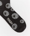Mishka Knit Socks - Black and Grey