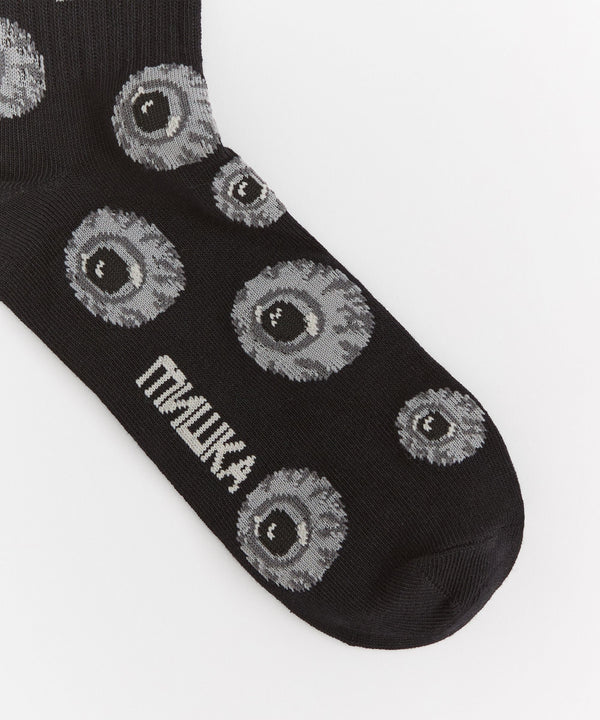 Mishka Knit Socks - Black and Grey