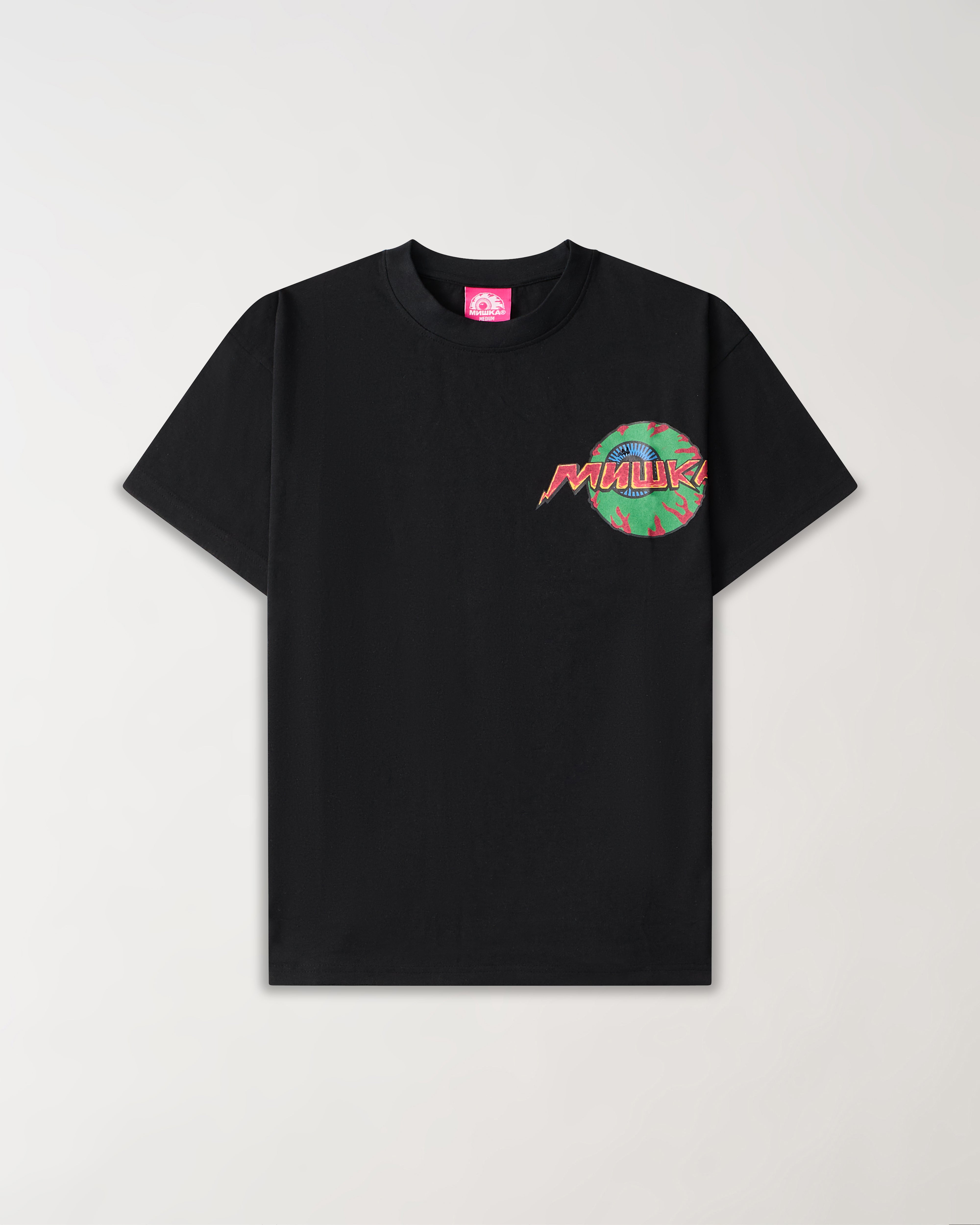 Mishka Front Graphic Print Tee - Black