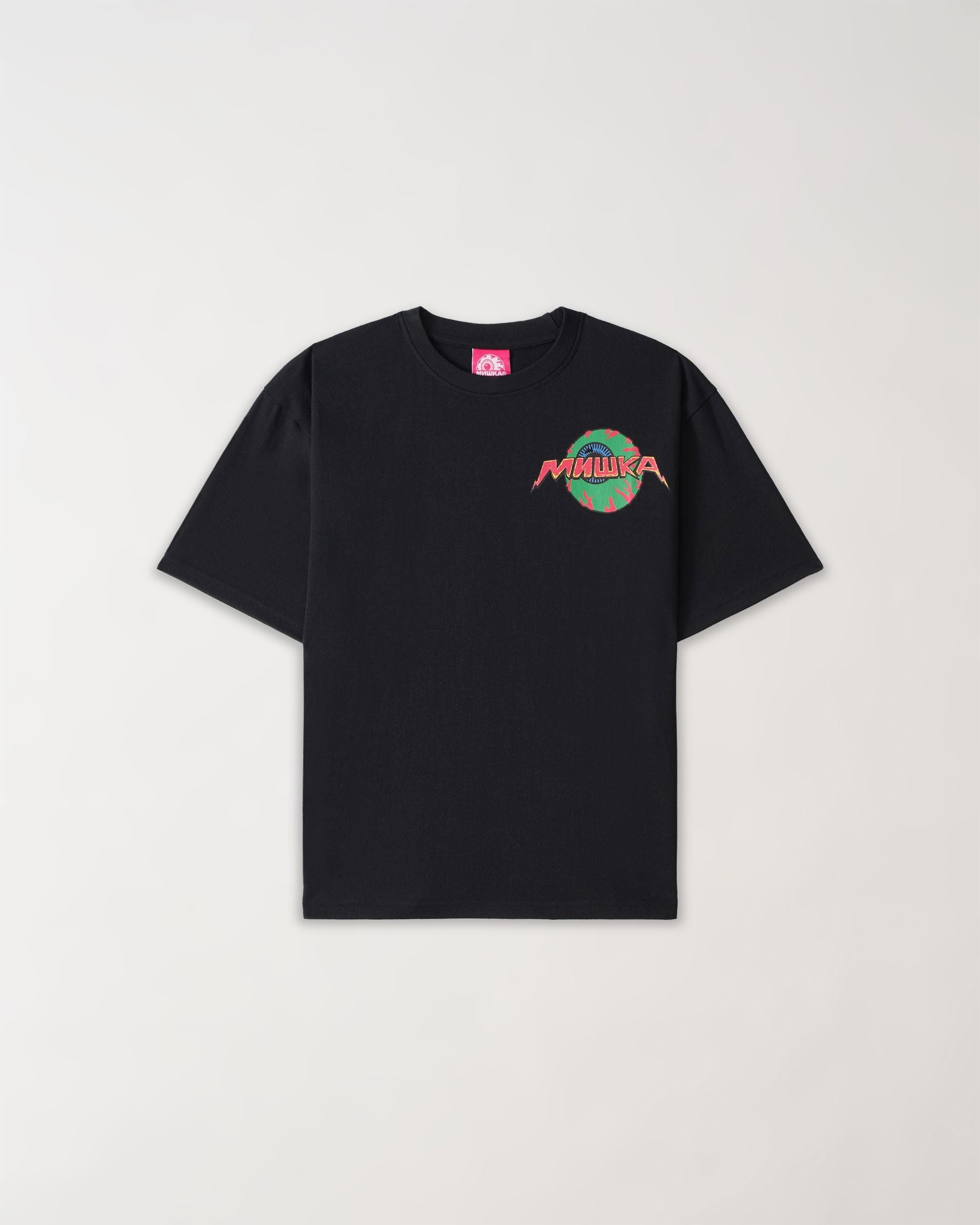 Kids Back Print Short Sleeve Tee - Black