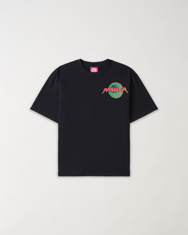 Kids Back Print Short Sleeve Tee - Black