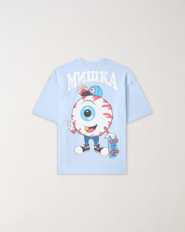 Kids Back Print Short Sleeve Tee - Light Blue