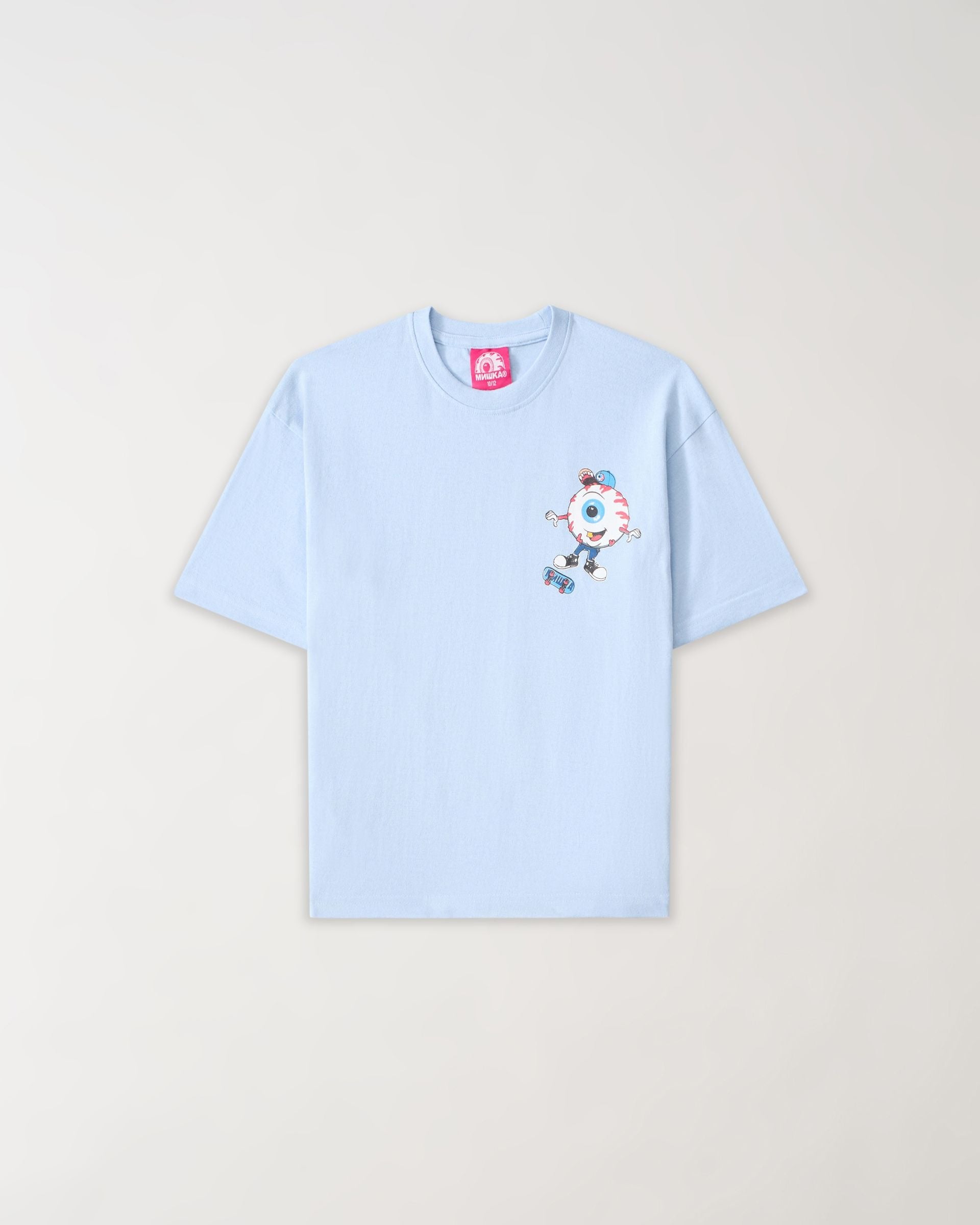 Kids Back Print Short Sleeve Tee - Light Blue