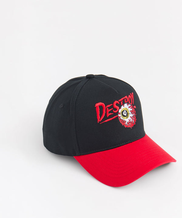 Mishka Embroidered Destroy Cap - Black