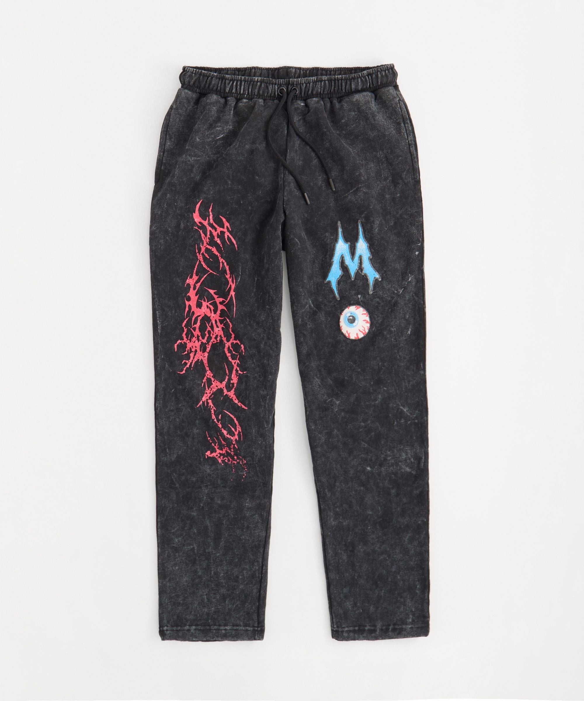 Mishka Eye Washed Graphic Sweats - Black