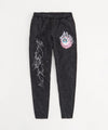 Mishka Graphic Print Washed Pants - Black