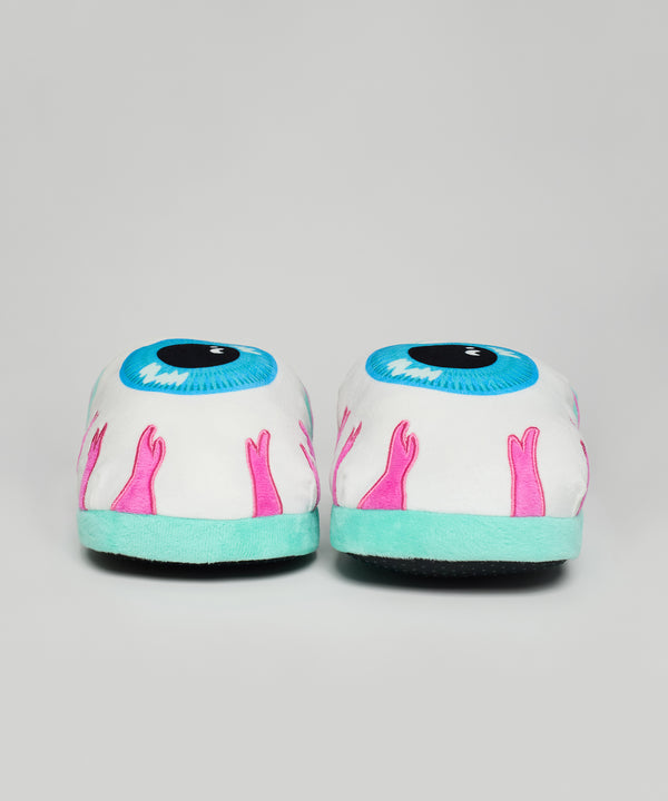 Keep Watch Eyeball Slippers - Aqua