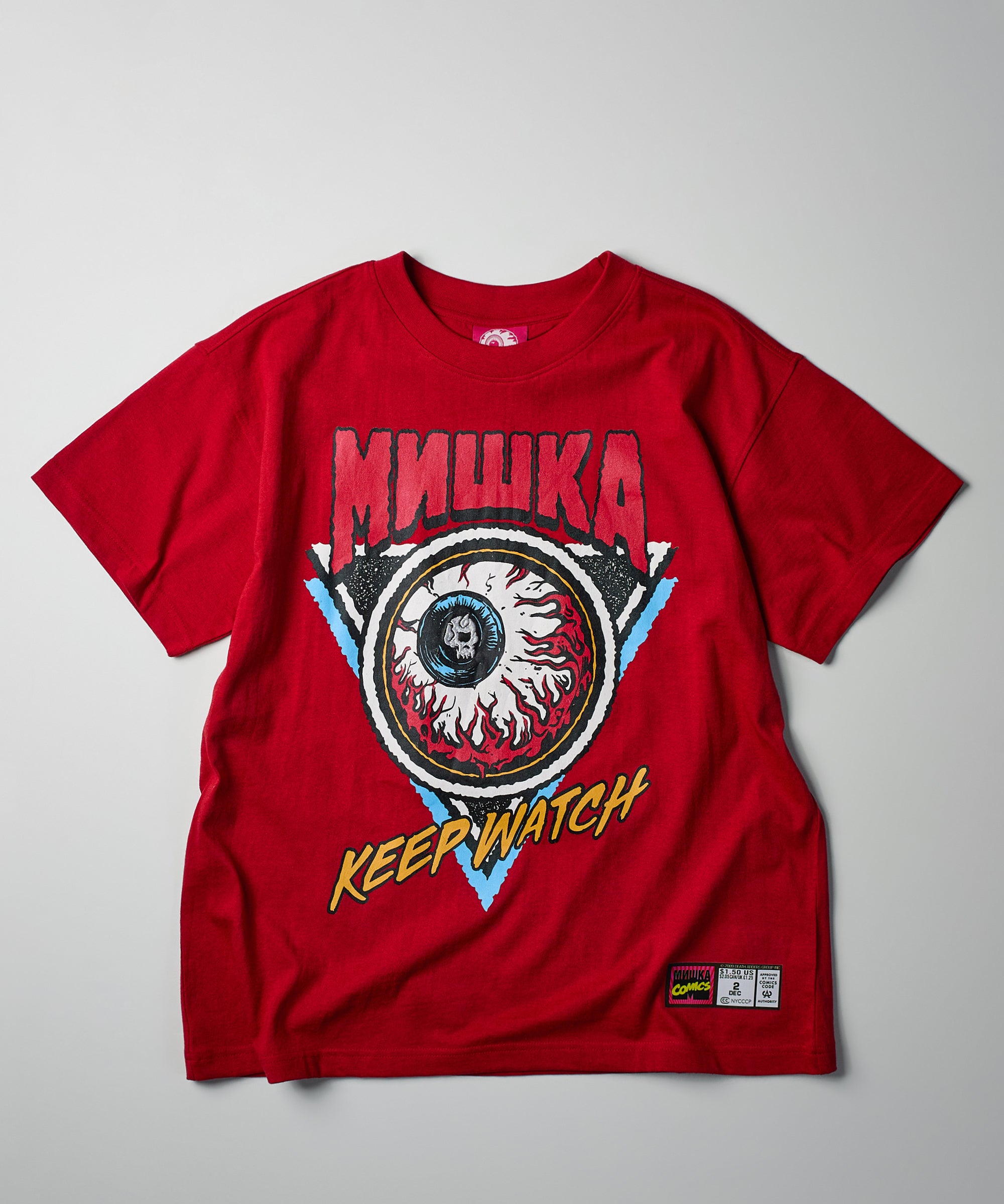 Mishka Keep Watch Emblem Short Sleeve Tee - Red