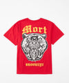 Old English Short Sleeve Back Print Tee -  Red