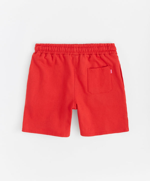 Old English Fleece Shorts - Red