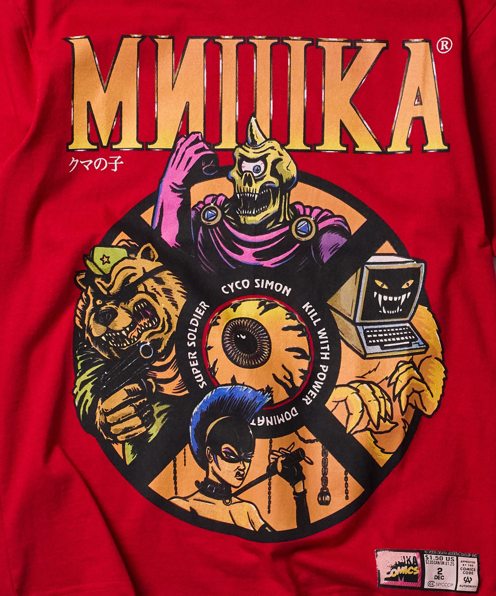 Mishka Characters Short Sleeve Tee - Red