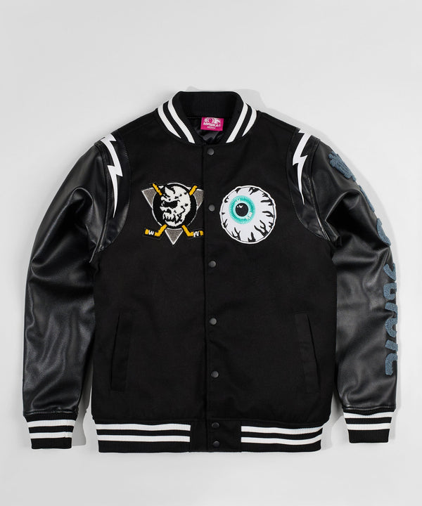 Troublemaker Varsity Jacket - Black