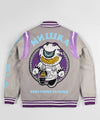 Troublemaker Varsity Jacket - Grey