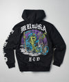 Death Adders Biker Zip Up Hoodie - Black