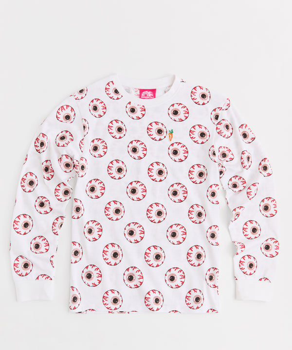 Carrots Crewneck Long Sleeve Tee - White